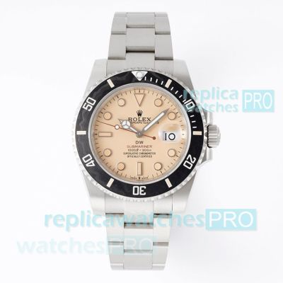 Super Replica Rolex DIW Submariner Parakeet Carbon Fiber Watch Champagne Dial 